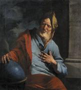 Giuseppe Antonio Petrini Weeping Heraclitus painting